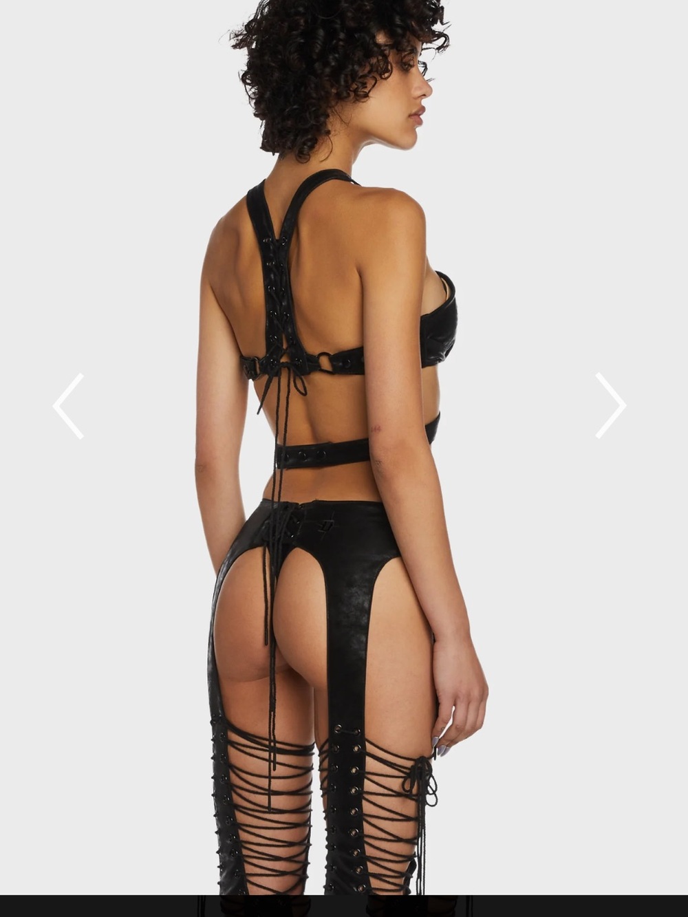 Darker Waves • Black Strappy Crop Top NWT